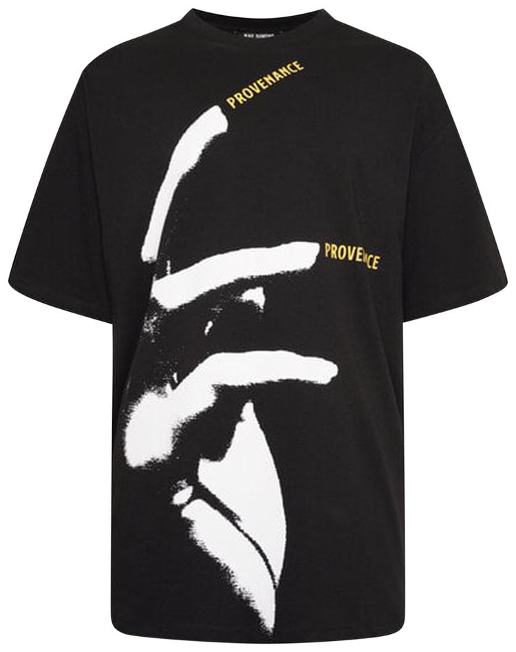 Raf Simons Overzised T Shirt With Nails Print Front And Back Black
