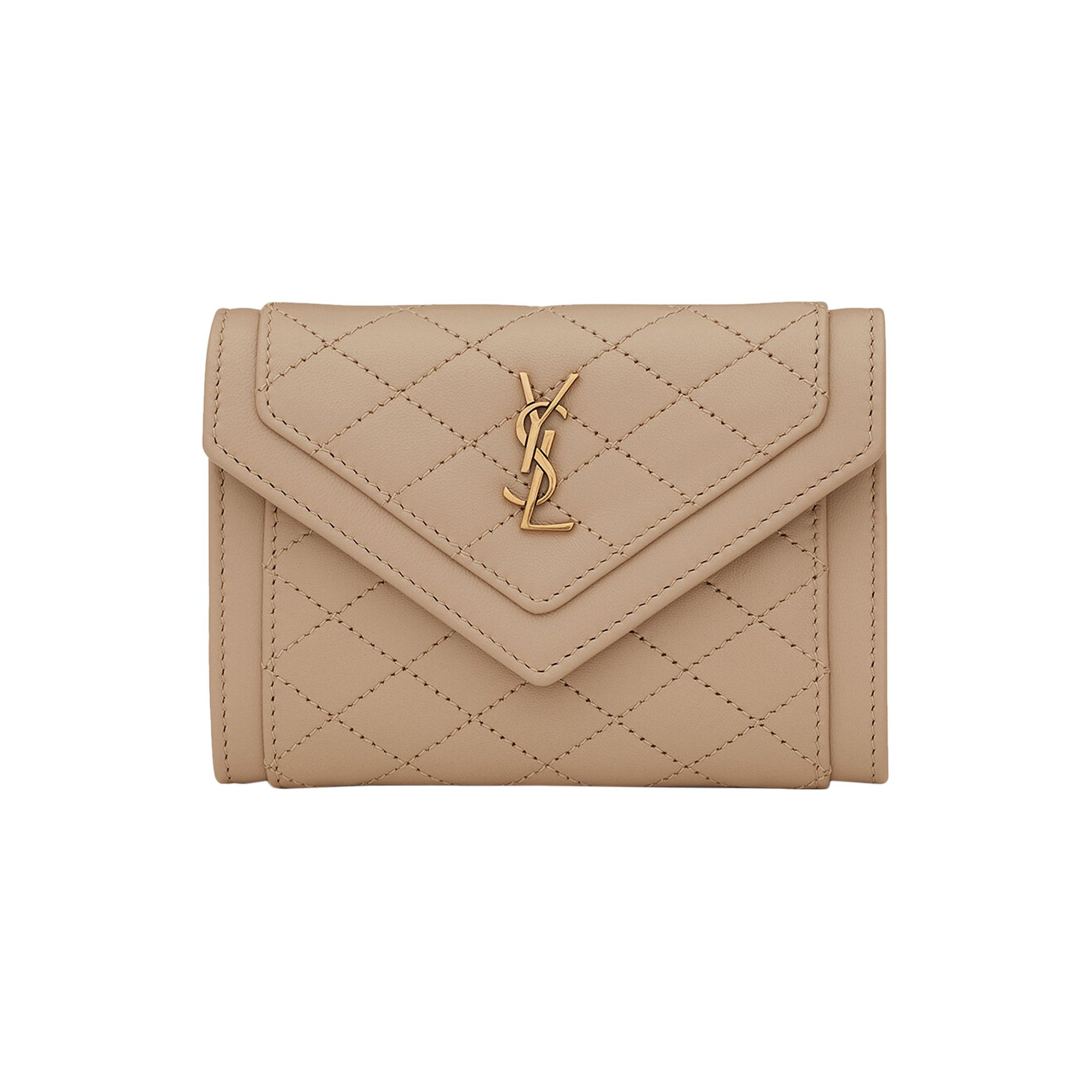 Ysl dark beige wallet sale