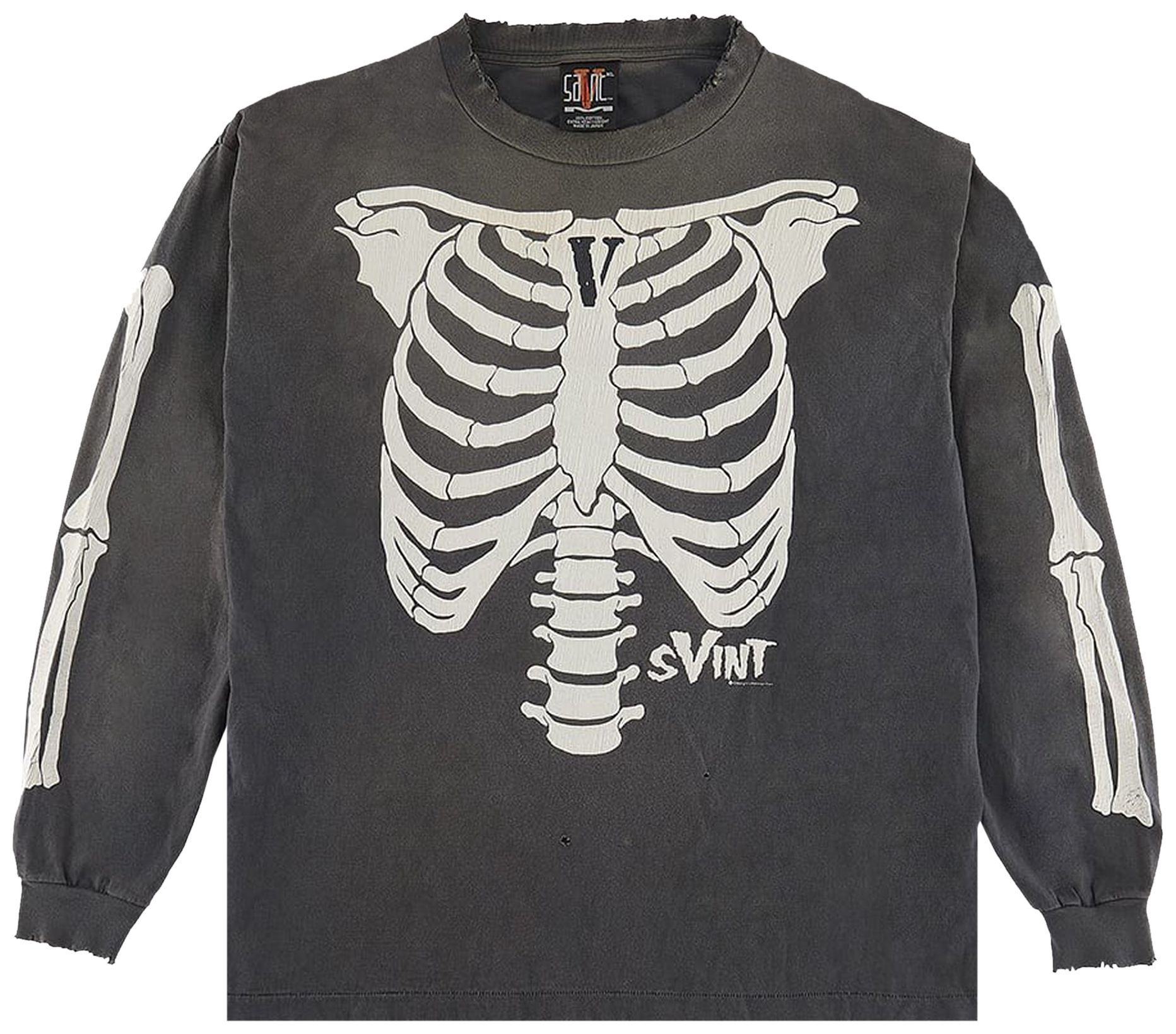 Buy Saint Michael x Vlone Bone LongSleeve 'Black' SM A22 0000 078 GOAT