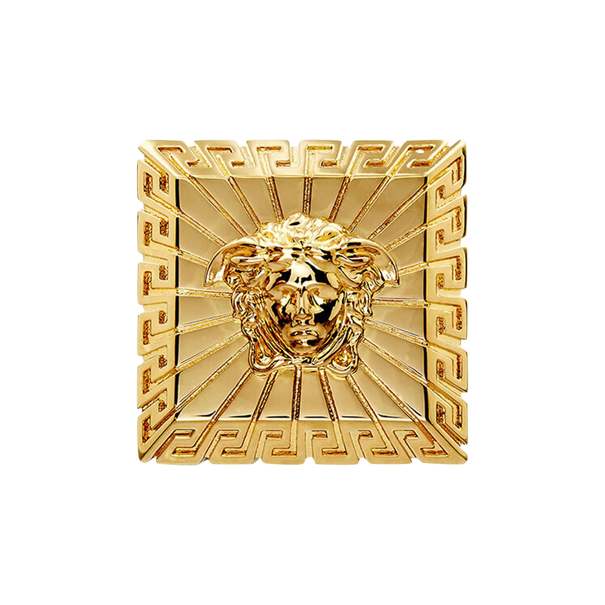 Buy Versace Medusa Square Ring Gold 1005360 1A00620 3J000 GOAT