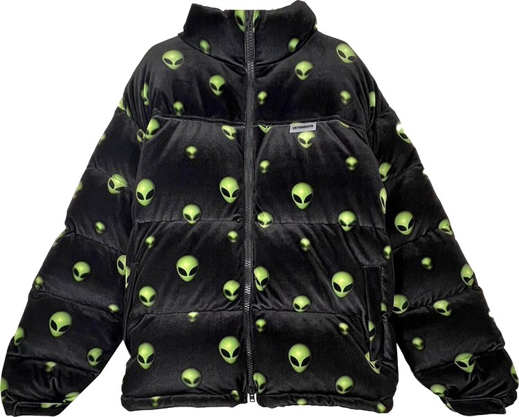 Vetements Extraterrestrial Velvet Puffer Jacket 'Extraterrestrial'