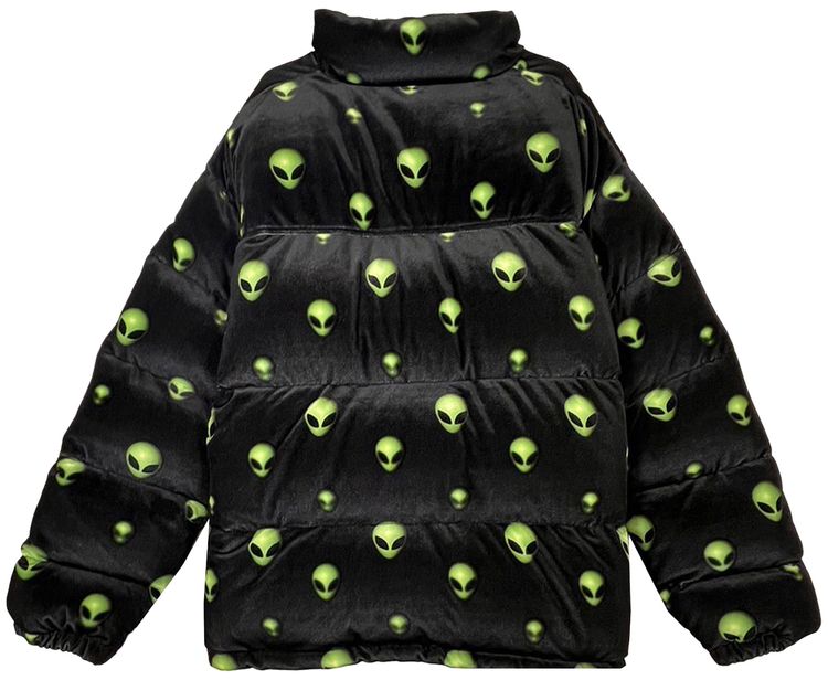Vetements Extraterrestrial Velvet Puffer Jacket Extraterrestrial