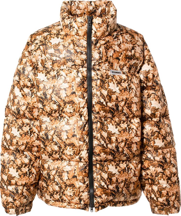 Bershka color block puffer jacket in camo