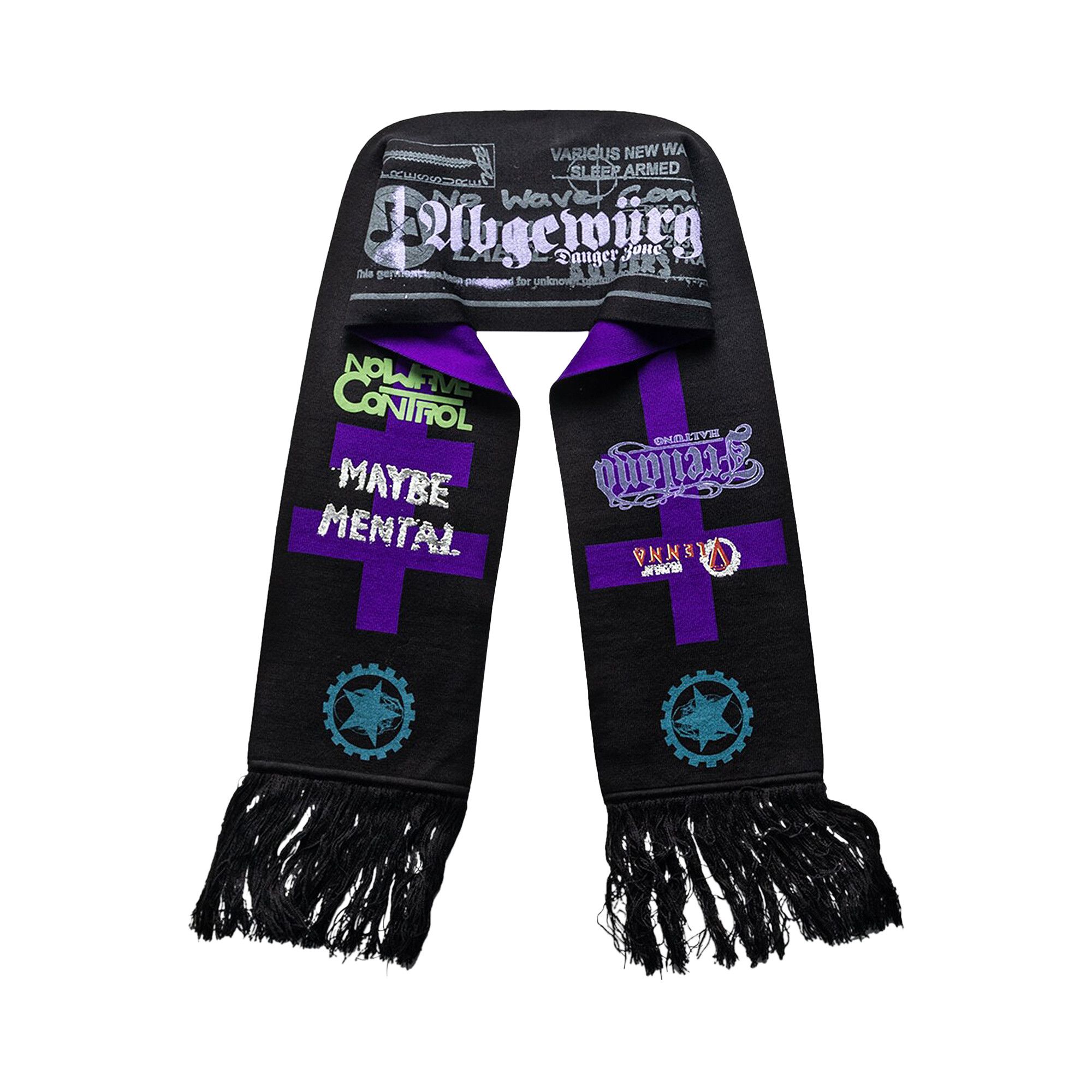 Buy Vetements Maybe Mental Scarf Black UA53SC300B BLAC GOAT