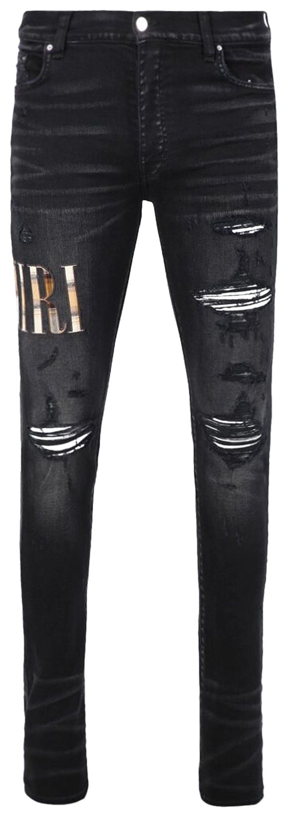 Amiri Flannel Core Logo Jean Aged Black