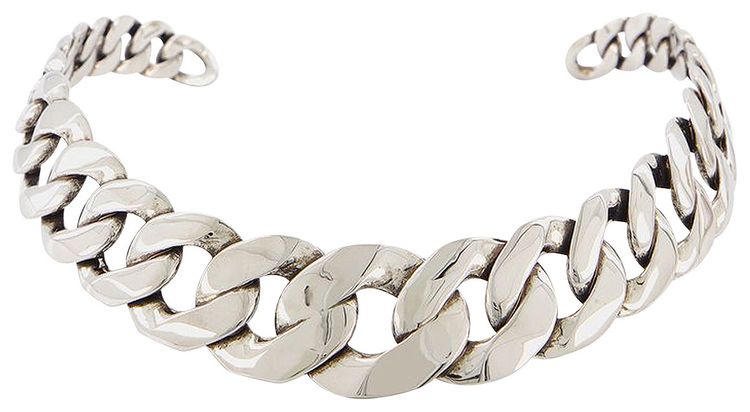 Alexander McQueen Chain Choker Necklace Silver