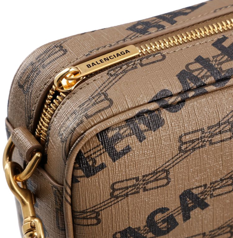 Balenciaga Signature Small Camera Bag Beige