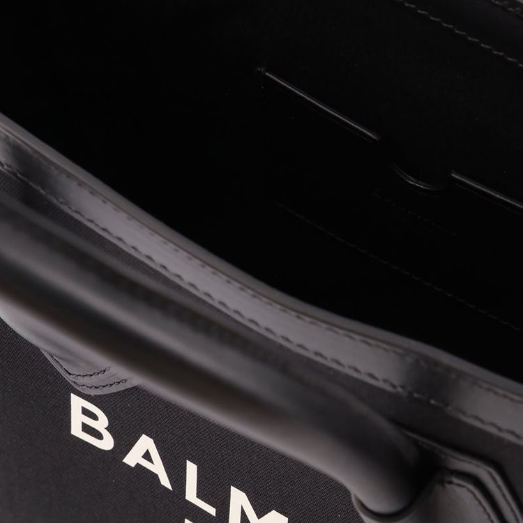 Balmain B Army Monogram Logo Shopper Bag Black