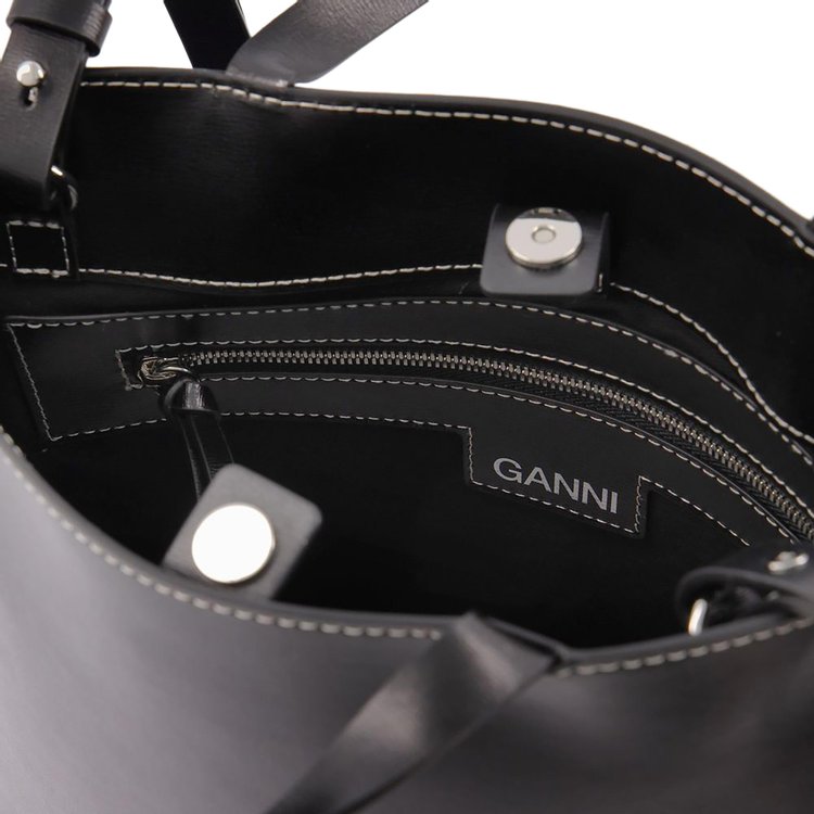 GANNI Banner Crossbody Bag Black