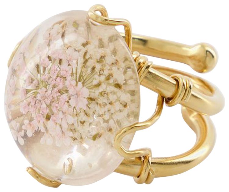 Marine Serre Casted Elixir Spiral Ring Gold