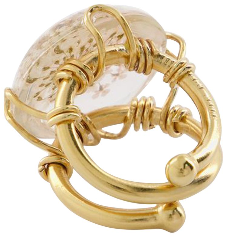 Marine Serre Casted Elixir Spiral Ring Gold
