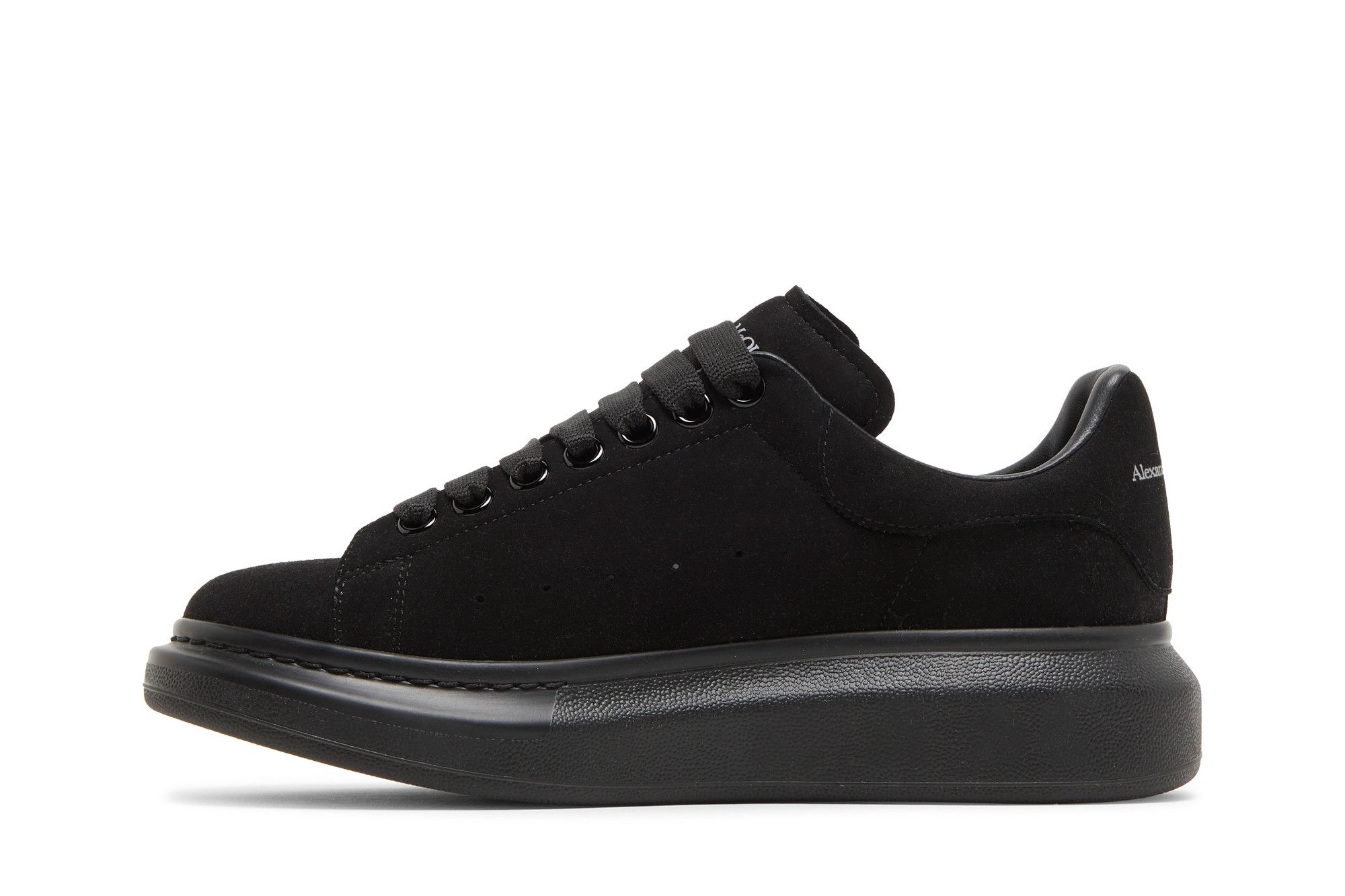 【関税&送料込】Alexander Mcqueen Black Canvas And Suede Sne Buy Alexander McQueen Oversized Sneaker 'Black' - 604248