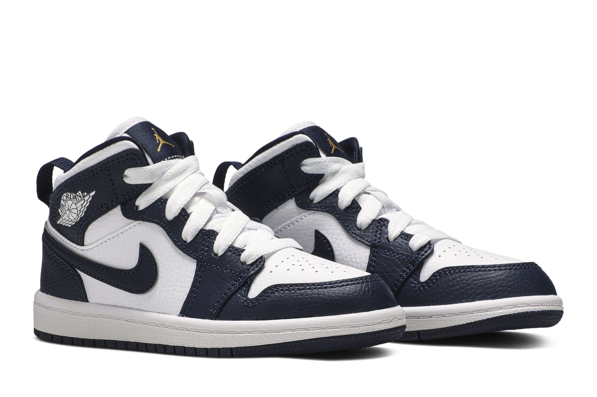 Jordan 1 mid white metallic gold obsidian online