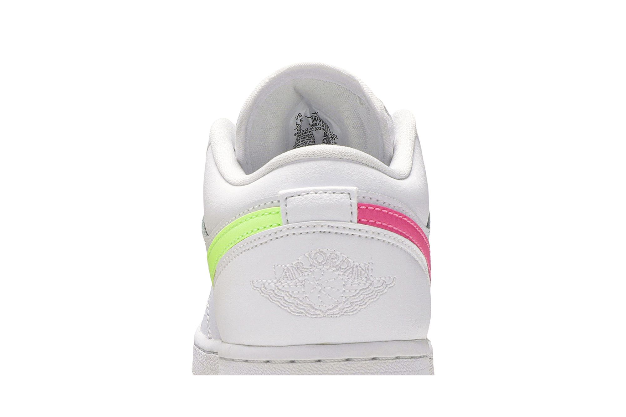 white and neon jordans