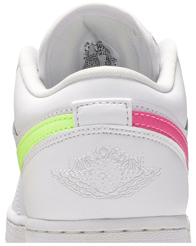 Air Jordan 1 Low GS White Neon