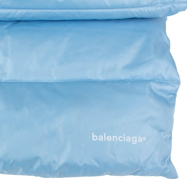 Balenciaga Quilted Padded Puffer Scarf Sky Blue