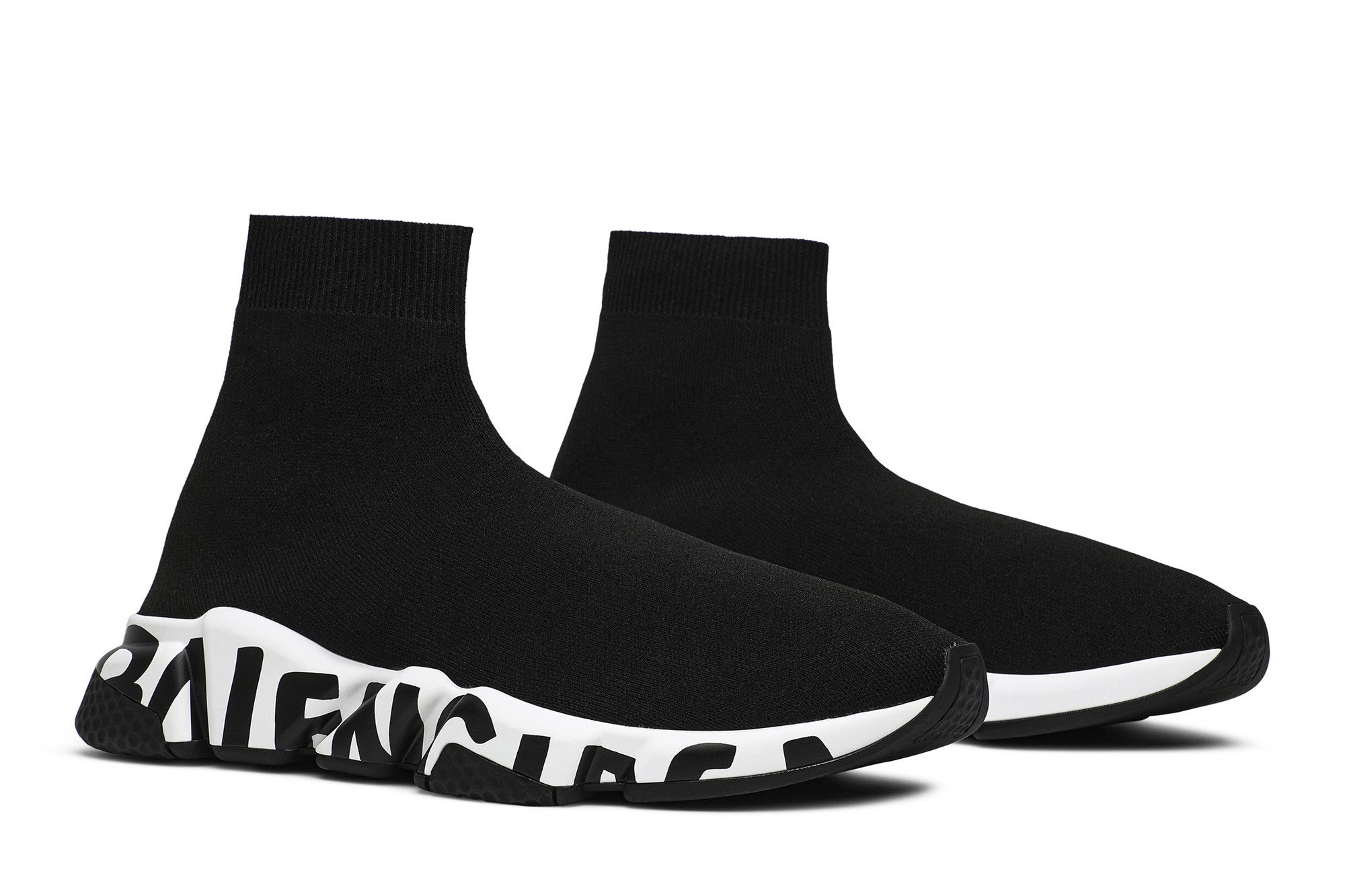 Size 7.0 Balenciaga Wmns Speed Trainer Black White