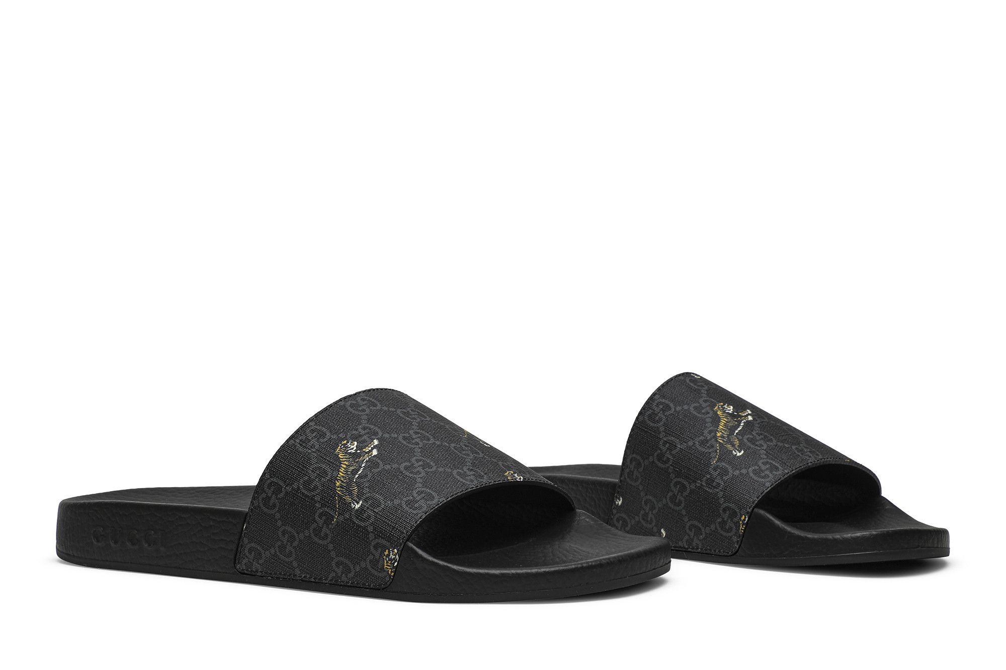 Gucci slides tiger print hotsell