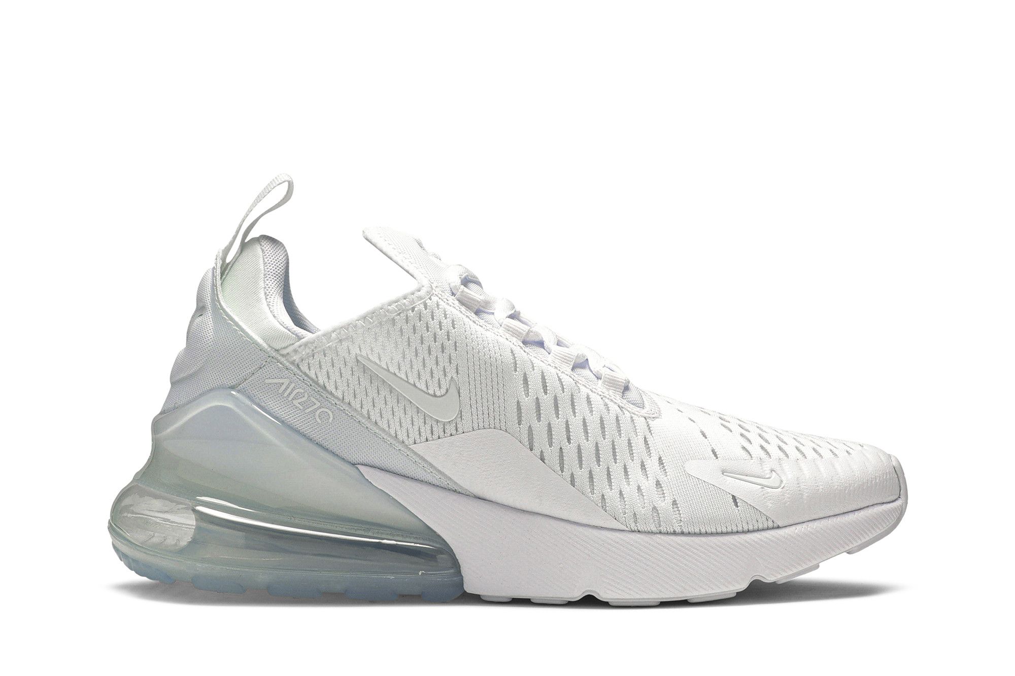 white metallic silver air max 270