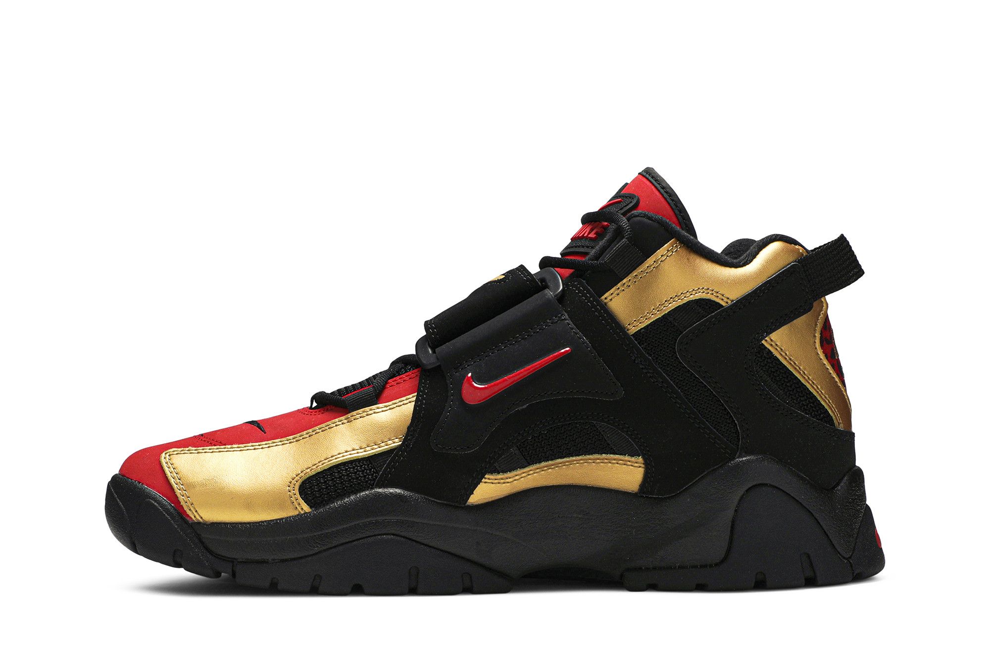 nike air barrage red and gold
