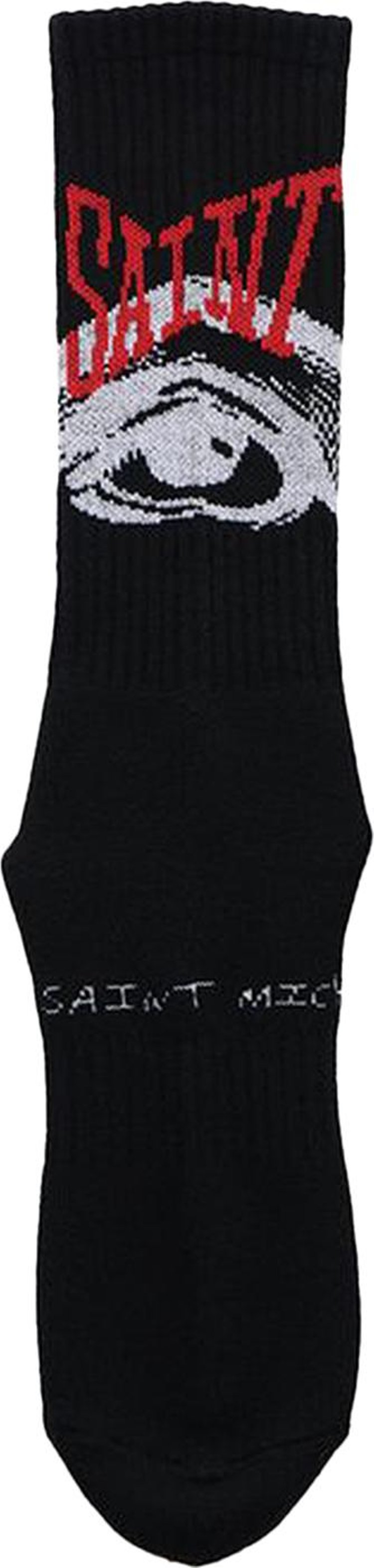 Saint Michael Eye Socks Black