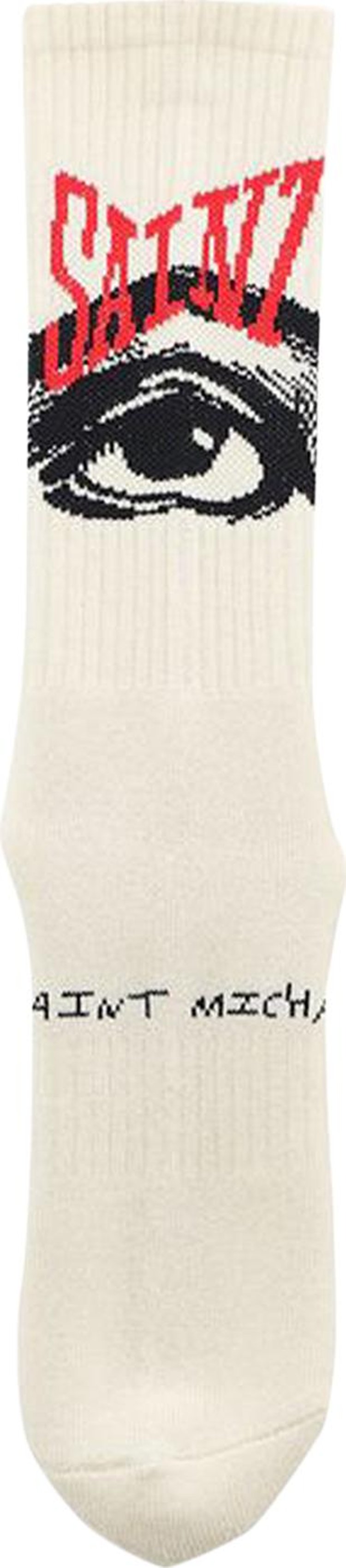 Saint Michael Eye Socks Ecru