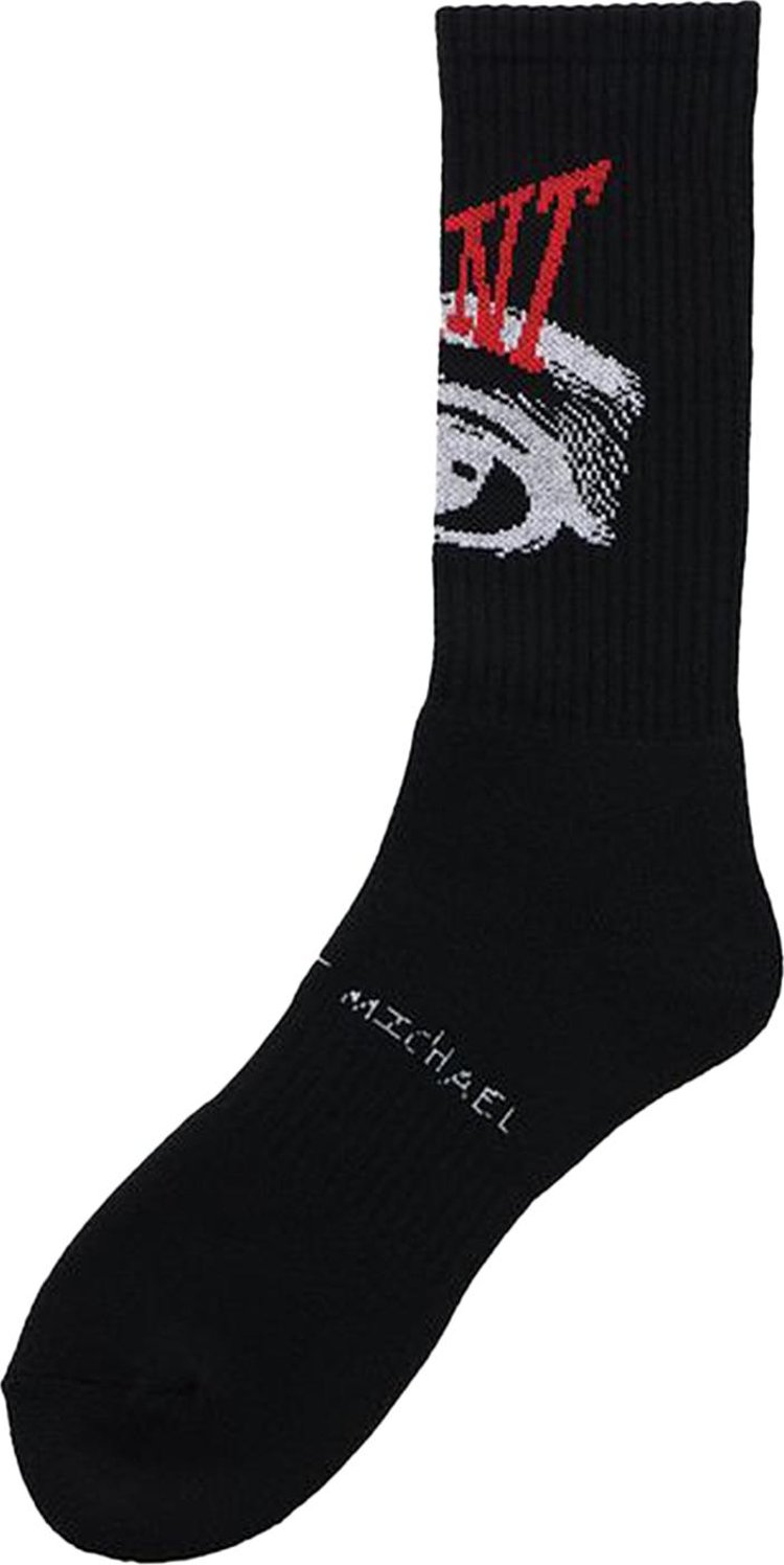 Saint Michael Eye Socks Black