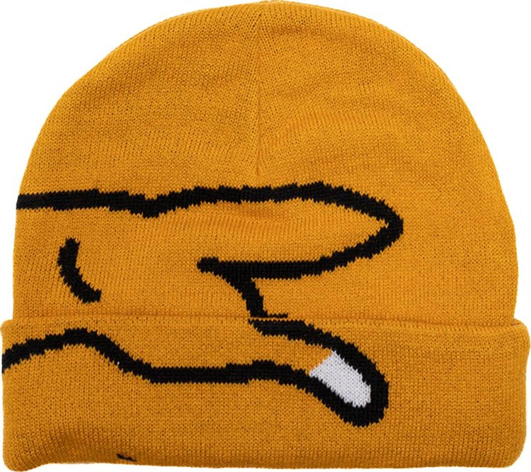 Icecream Jade Knit Cap Golden Yellow