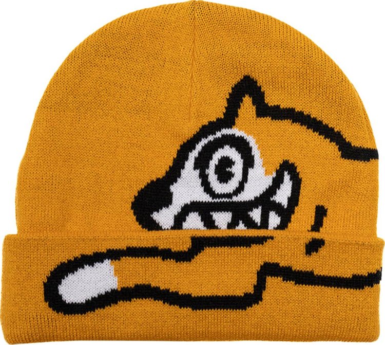 Icecream Jade Knit Cap Golden Yellow