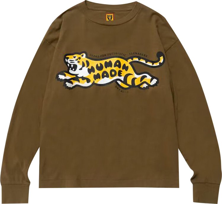 Human Made Tiger Long-Sleeve T-Shirt 'Olive Drab'