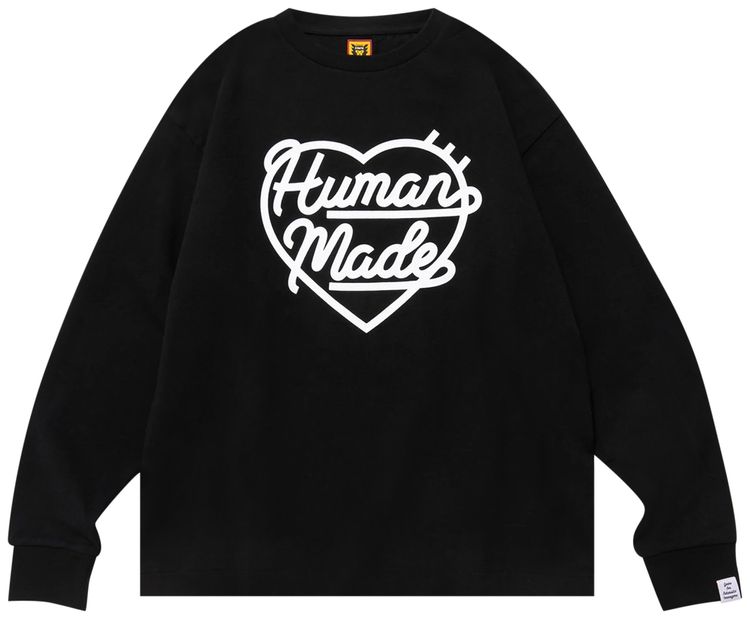 Human Made Heart Long Sleeve T Shirt Black