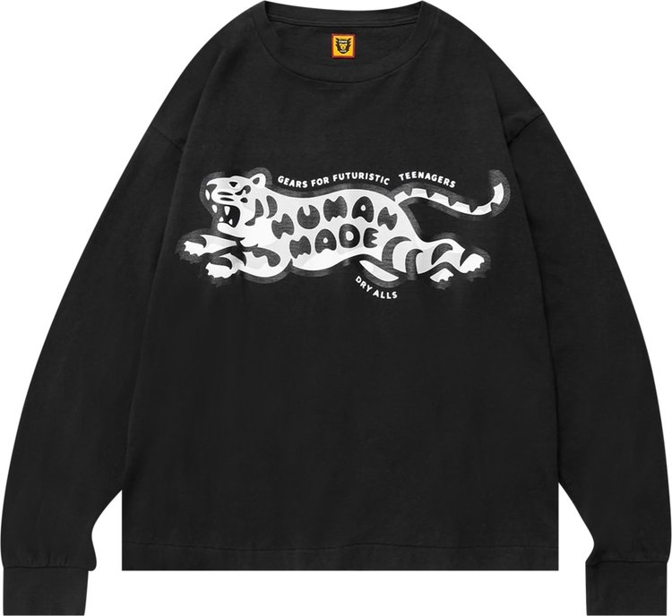 Buy Human Made Tiger Long-Sleeve T-Shirt 'Black' - HM24CS006 BLAC | GOAT