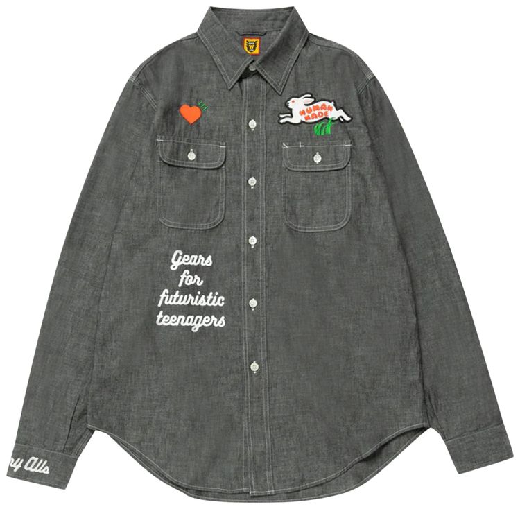 Human Made Chambray Shirt Black