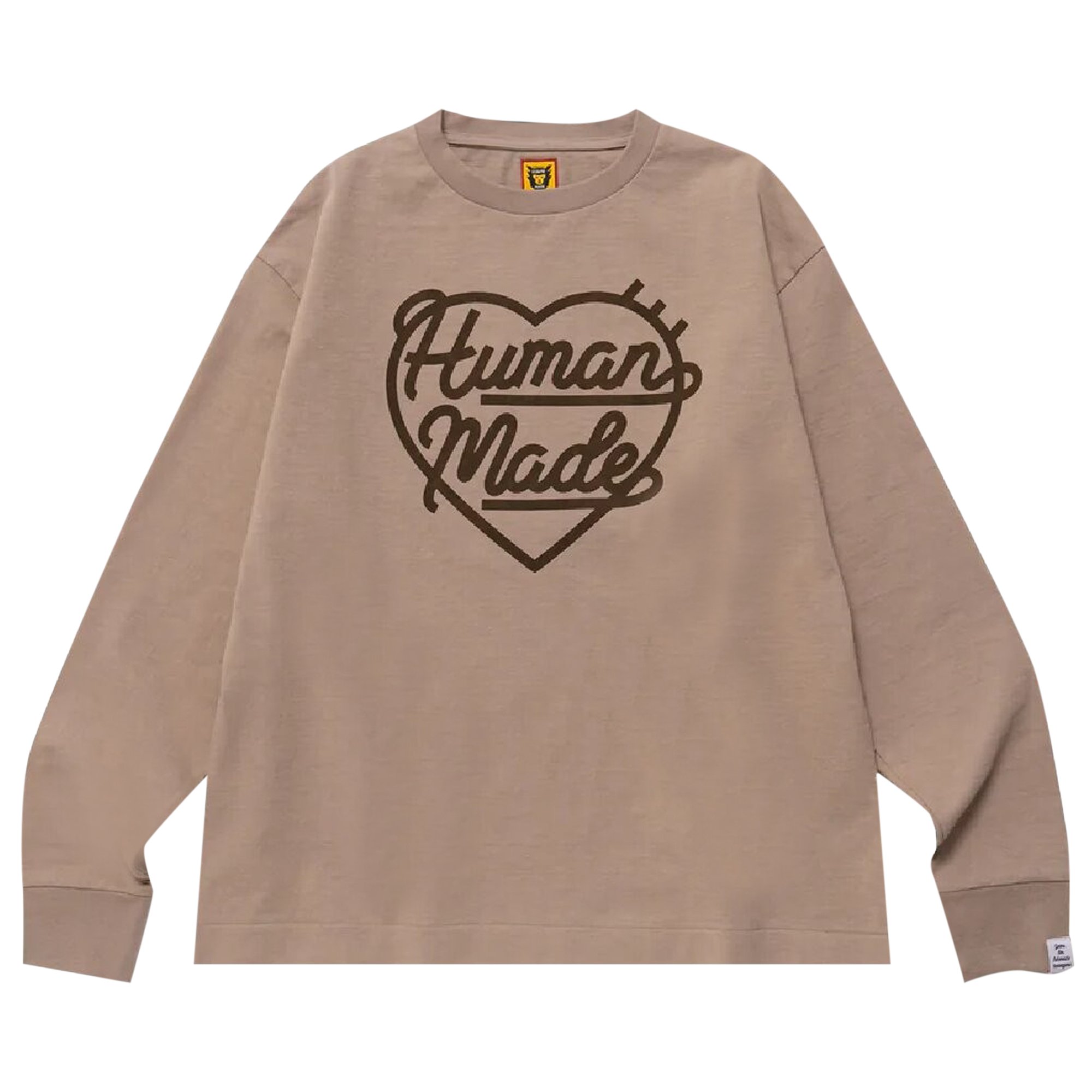 Buy Human Made Heart Long-Sleeve T-Shirt 'Beige' - HM24CS008 BEIG