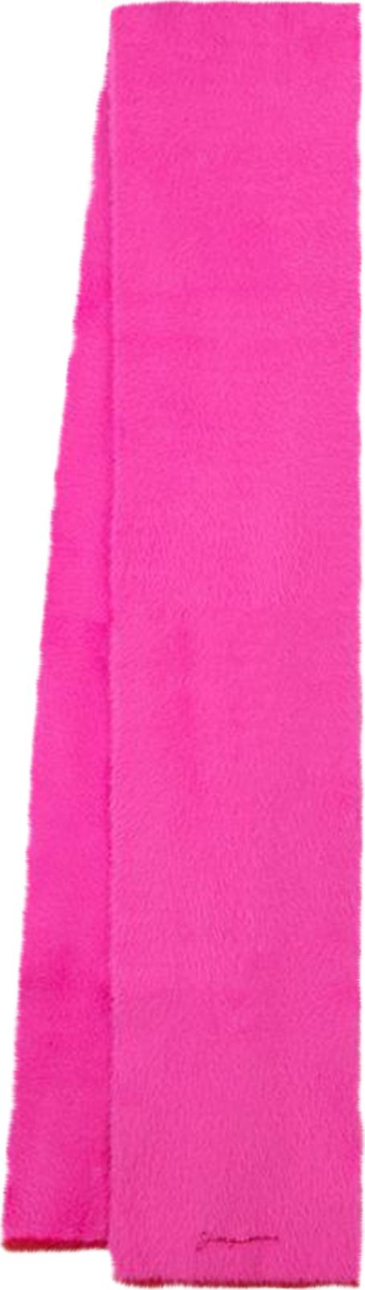 Jacquemus Neve Fluffy Scarf Pink