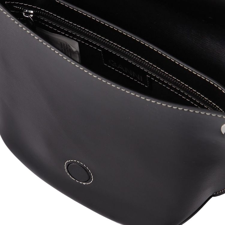 GANNI Banner Nano Saddle Bag Black