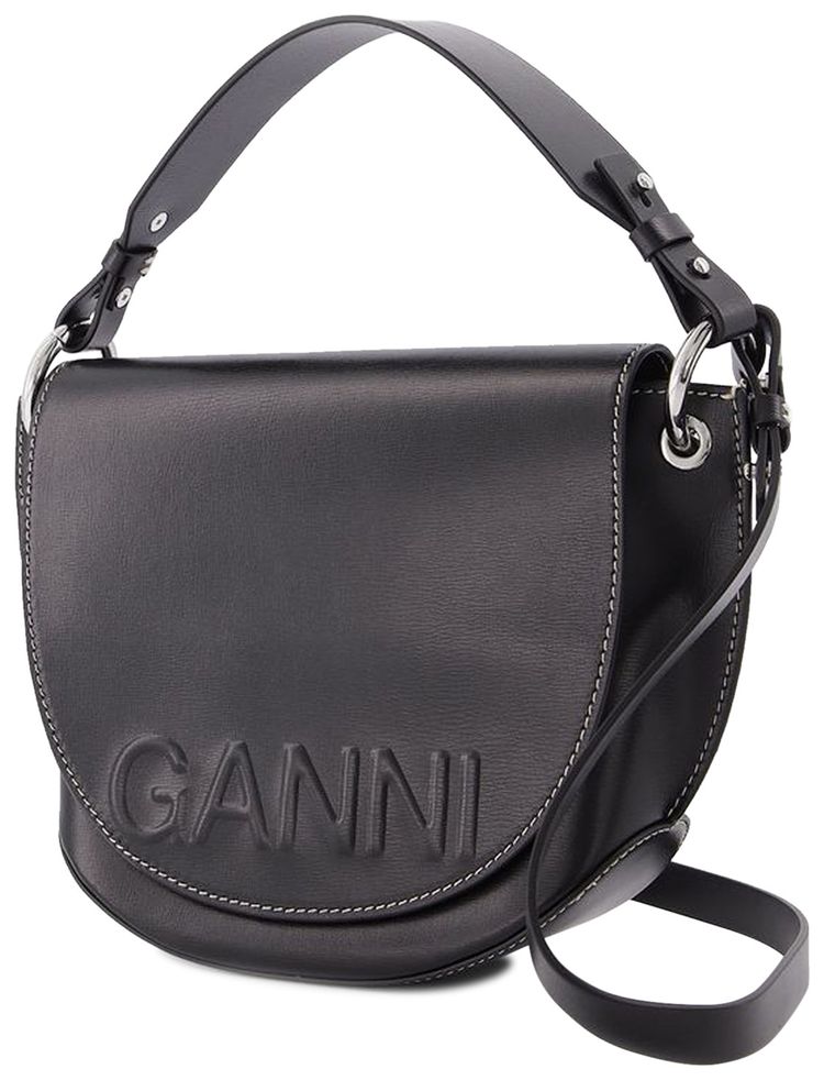 GANNI Banner Nano Saddle Bag Black