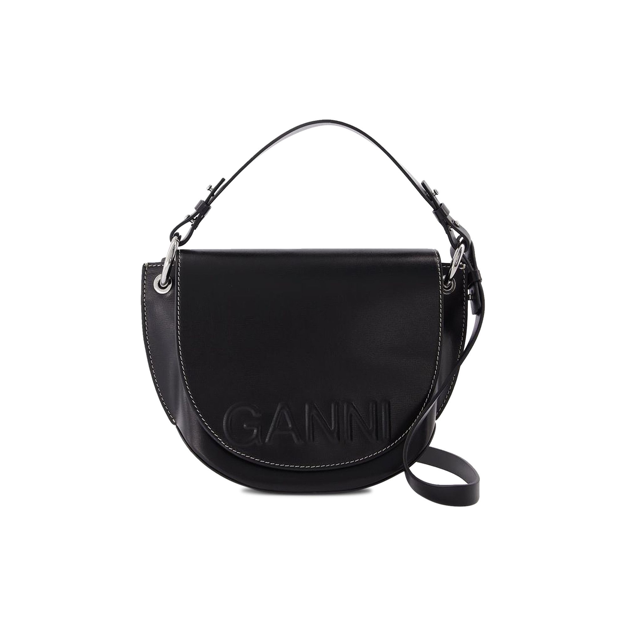 ☆GANNI☆BANNER SADDLE ショルダーバッグ 正規品 GANNI Women's' Banner Saddle Handbag in Black | LN-CC®