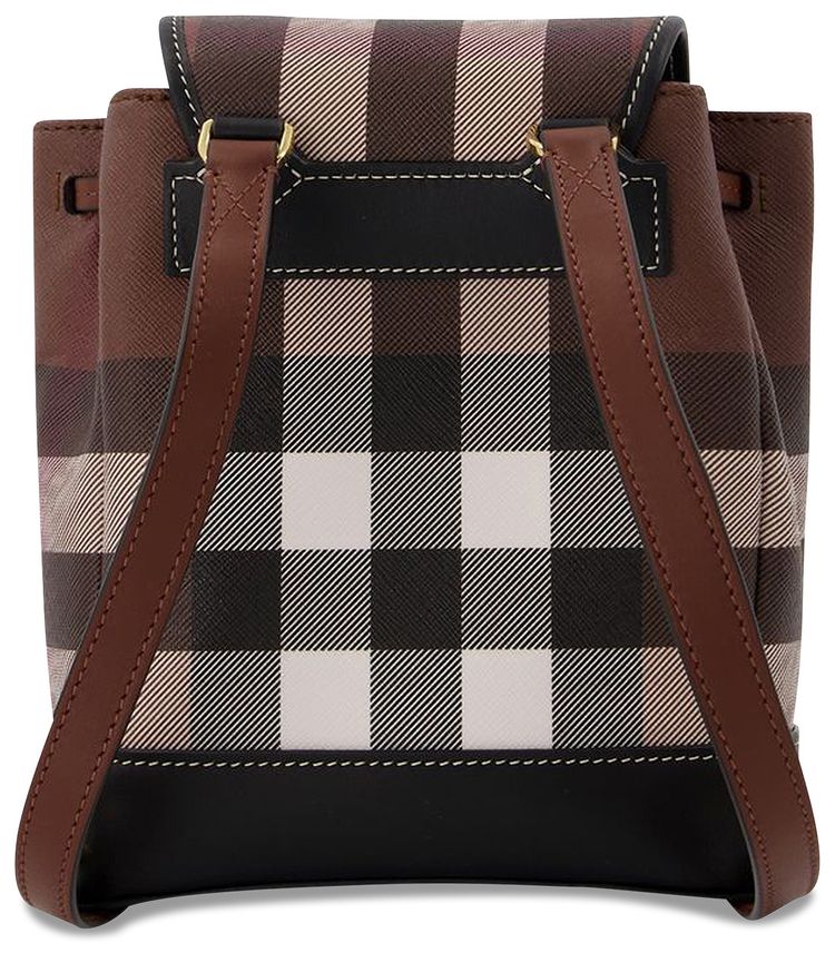 Burberry Check and Leather Micro Backpack Multicolor