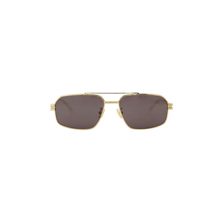 Bottega Veneta Metal Frame Sunglasses Gold
