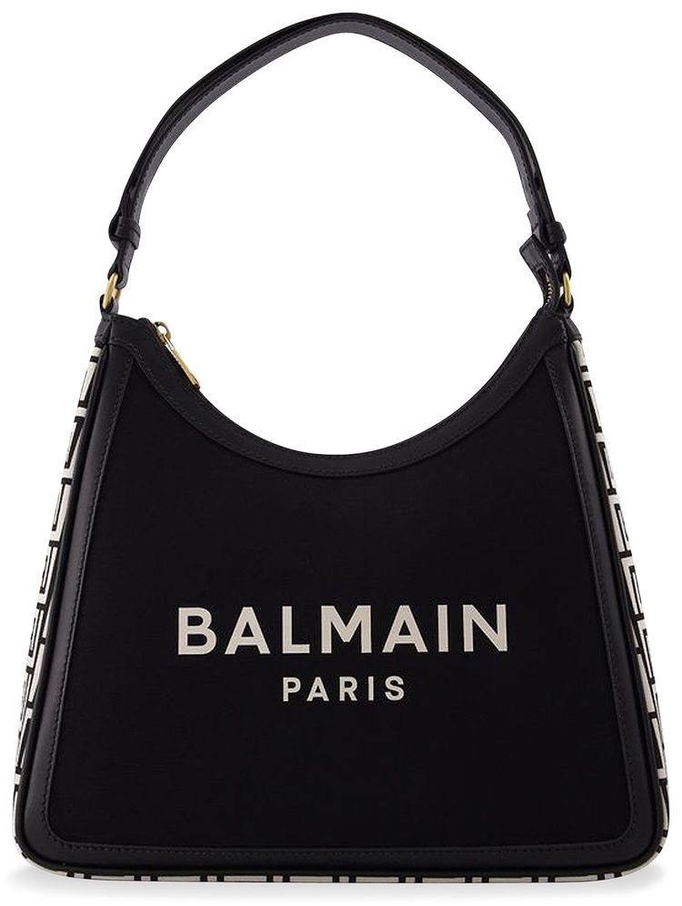 Balmain B Army Monogram Logo Shoulder Bag Black