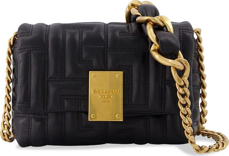 Balmain Small Quilted 1945 Soft Bag 'Black'