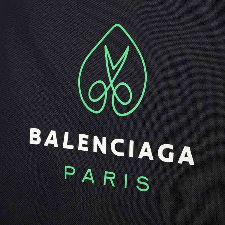 Balenciaga Logo Print Backpack Black