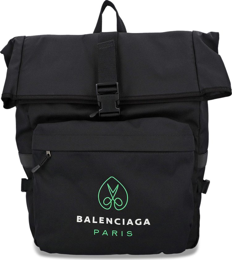 Balenciaga Logo Print Backpack 'Black'