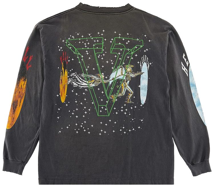 SAINT Mxxxxxx x Vlone Skull Long Sleeve Black