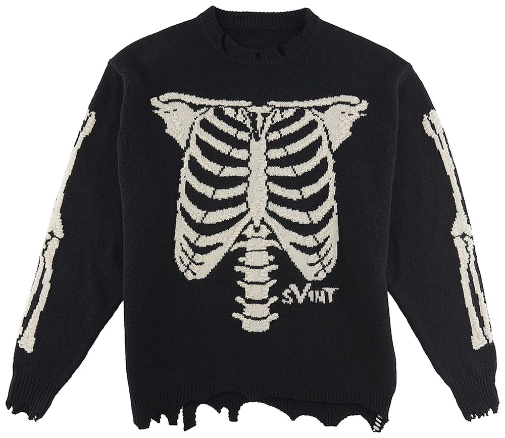 Buy Saint Michael x Vlone Skeleton Knit 'Black' SM A22 0000 094 GOAT