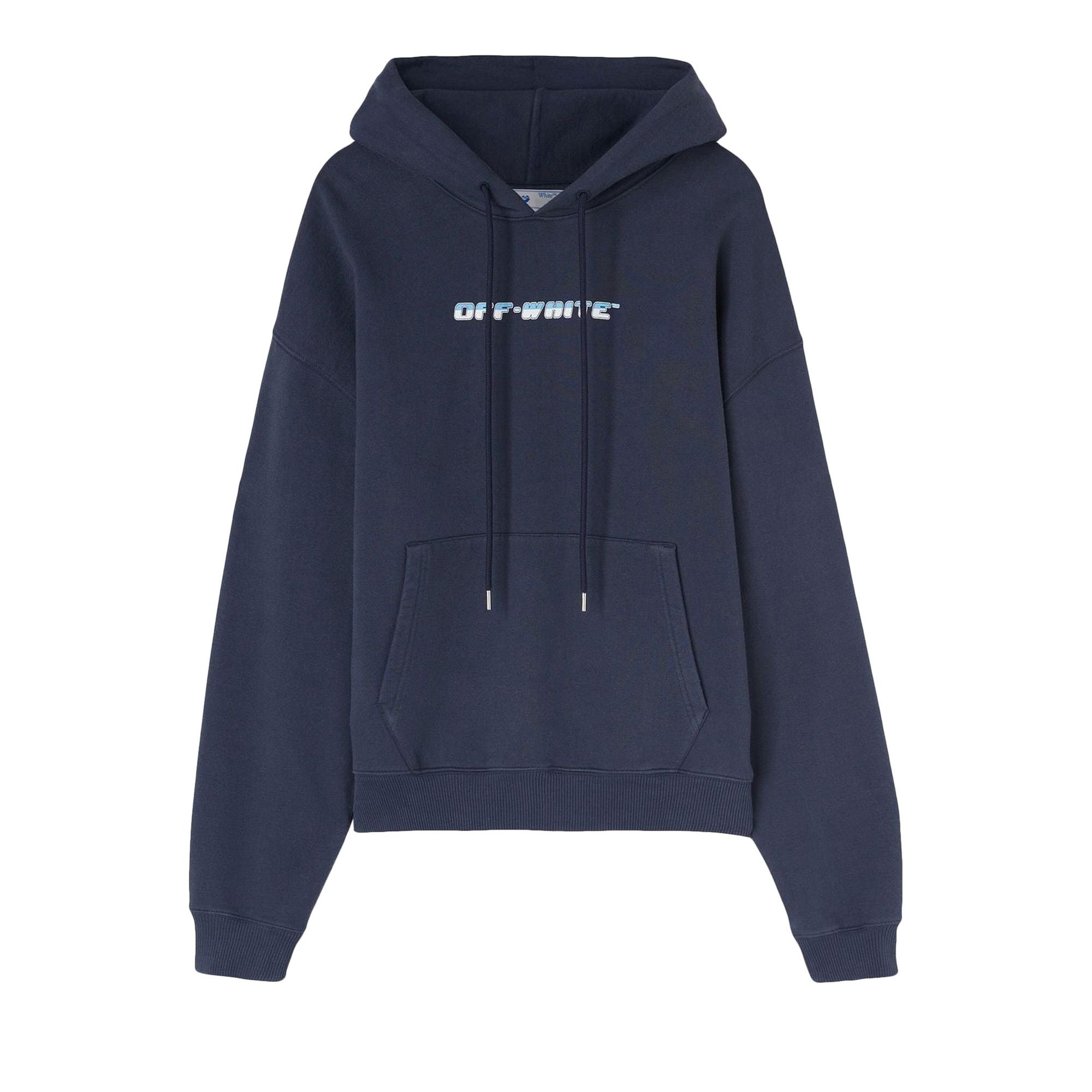 Navy blue best sale off white hoodie