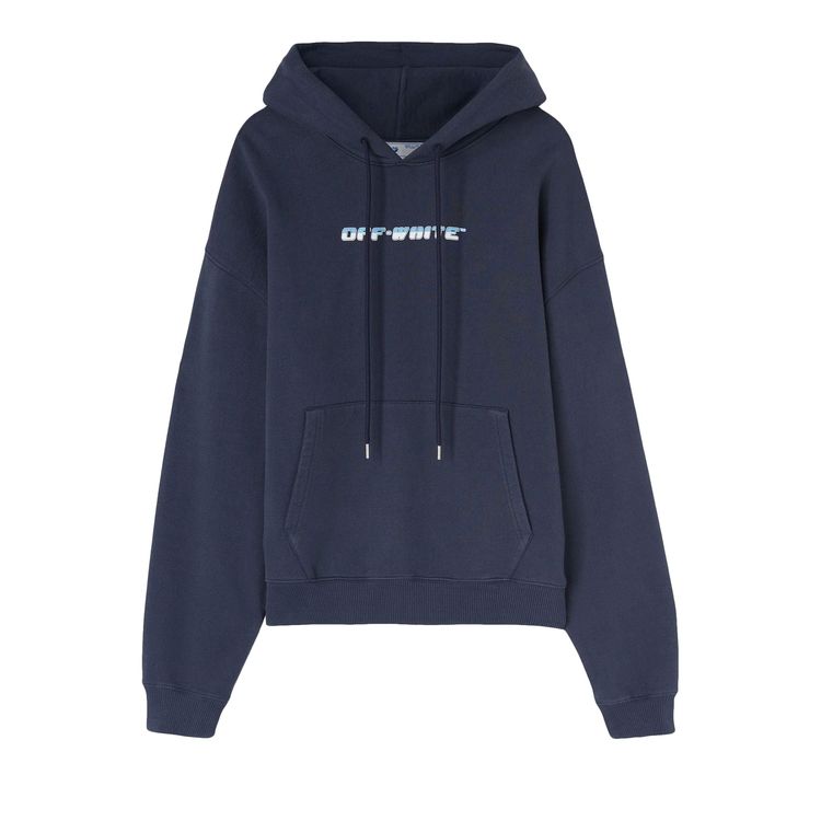 Off White Between Arrow Over Hoodie Outerspace White