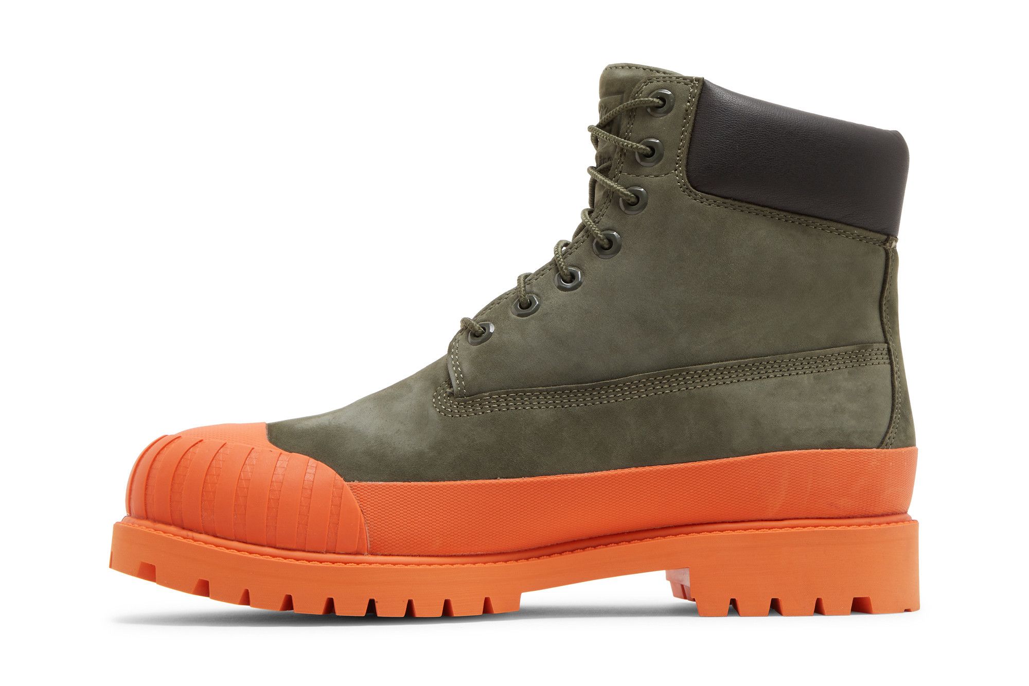 Green and orange timberland hotsell