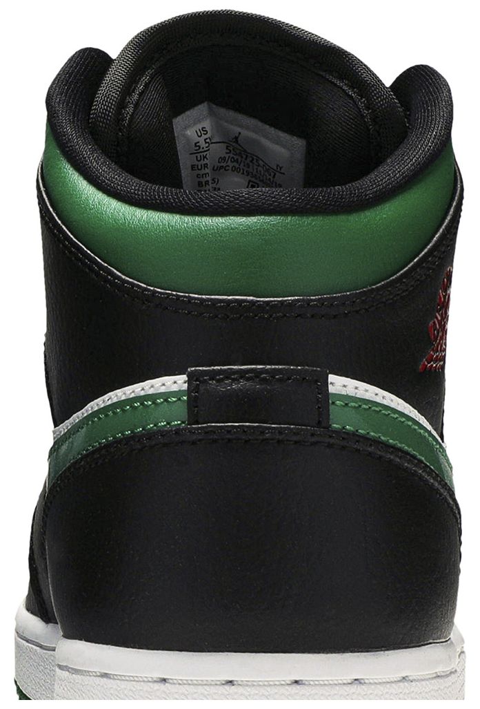 Air Jordan 1 Mid GS Black Pine Green